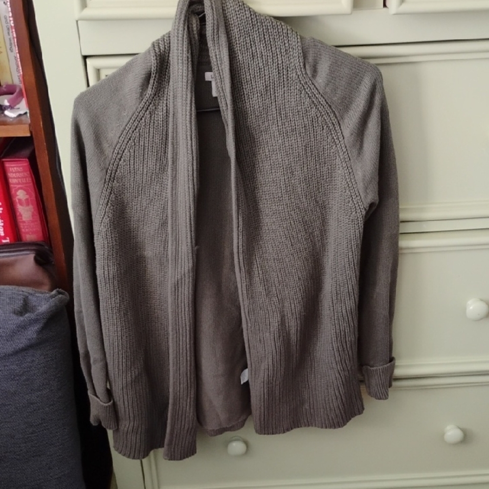 LL Bean Cozy Open-Front Knit Cardigan